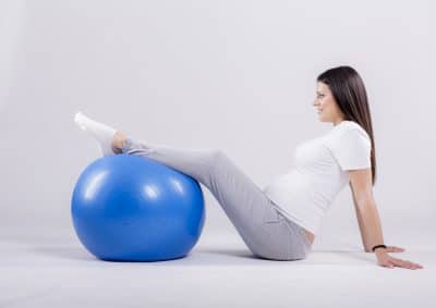 Pregnant woman doing exercise